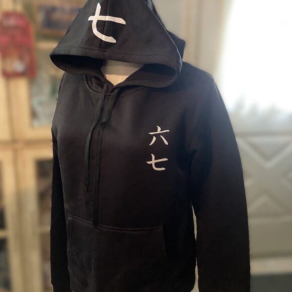 6 7 HOODIE SWEATSHIRT BLACK MEDIUM - Picture 1 of 5
